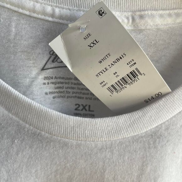 Budweiser Men's White T-shirt - Picture 4 of 4